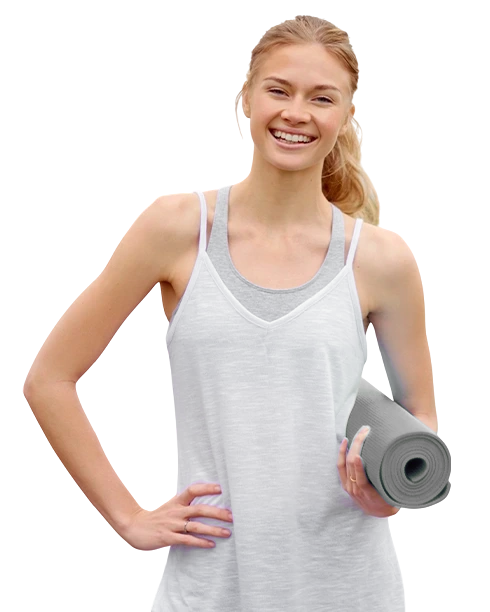 happy-woman-mat-yoga-kaniactics